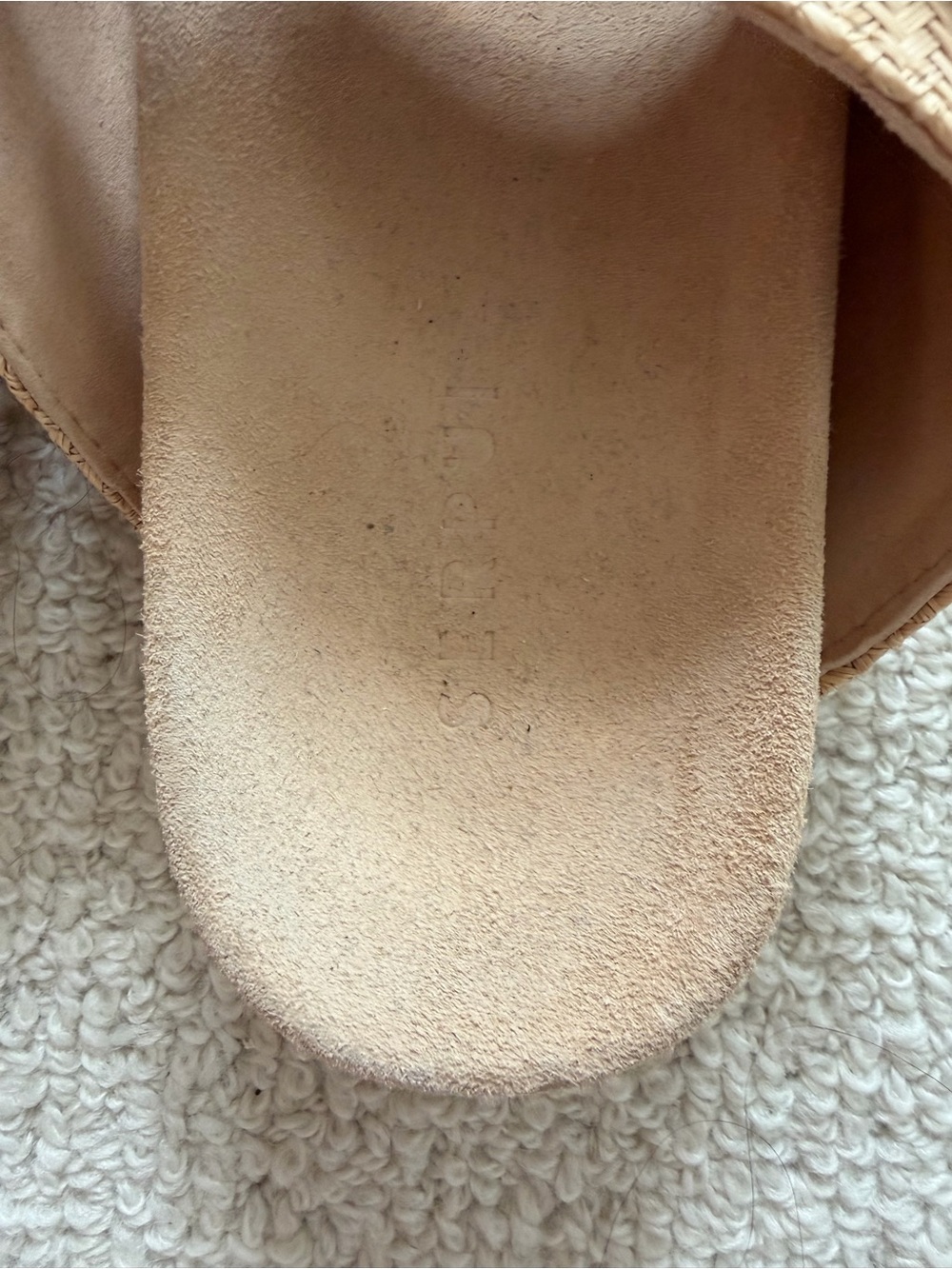 Serpui Natasha Bun Straw Sandals SZ 9 like NEW - Picture 2 of 8